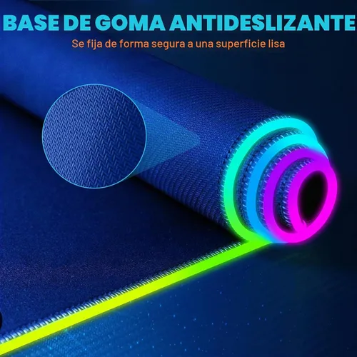 Vista 7 de TARKARI Alfombrilla de ratón RGB de carga inalámbrica magnética de 15W Negro