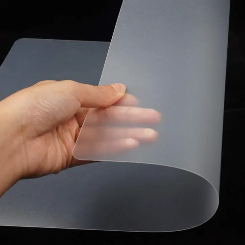 Vista 4 de Manteles individuales de plástico para mesa de comedor, manteles individuales translúcidos, 8 piezas resistentes al calor, lavable para comedor