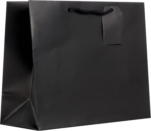 Vista 2 de Jillson Roberts Bolsas de regalo grandes a granel disponibles en 14 colores, negro mate, 120