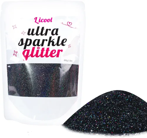 Vista 7 de Purpurina fina holográfica, 3.5 onzas / 3.5 onzas, paquetes de polvo de purpurina extrafina para resina, purpurina artesanal para vasos, fabricación