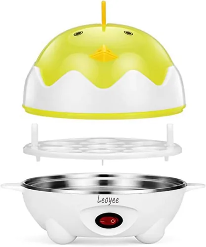 Vista 3 de Cocedor eléctrico de huevos escalfador de huevos, olla rápida para huevos escalfados hervidos con apagado automático, olla suave, mediana y dura