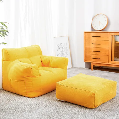 Vista 8 de HWOEK Sofa Lazy Sack - Puf ultra suave, sillas, tumbona perezosa, tatami (sin relleno), funda para puf suave para adultos, adolescentes y niños