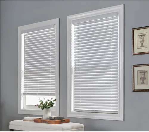 Vista 2 de BrylaneHome Persianas inalámbricas de madera sintética de 2" Caoba