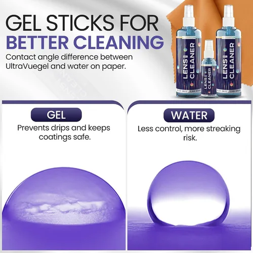 Vista 14 de Spray limpiador de lentes de gel para gafas, kit limpiador de lentes de varios tamaños
