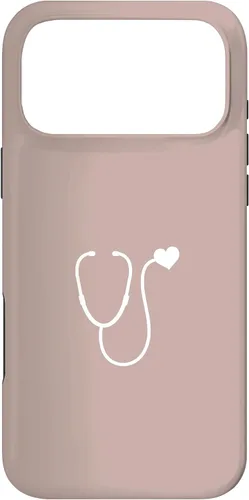 Vista 22 de Pink Taupe - Funda con estetoscopio de corazón para enfermera o doctor para iPhone 17