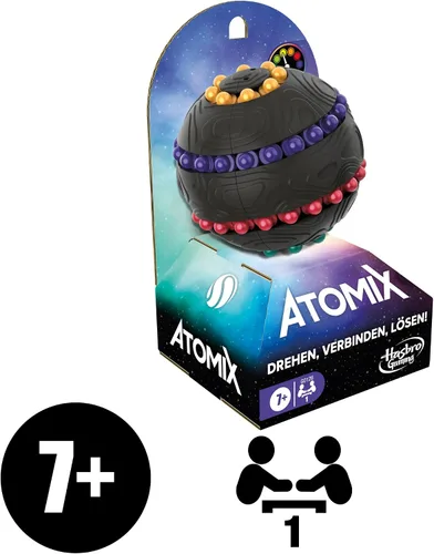 Vista 13 de Hasbro Gaming Atomix - Juego para niños, adolescentes y adultos, rompecabezas de bola y juguete para ansiedad, 1 jugador, actividades portátiles