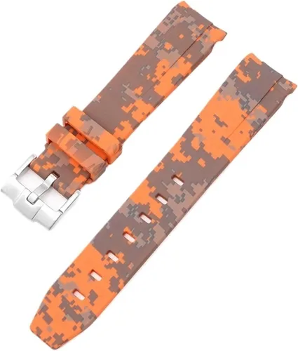 Vista 81 de Correa de camuflaje para Omega Moon Curvo Extremo Pulsera de goma de silicona Hombres Mujeres Sport Watch Band Accesorio 0.787 in