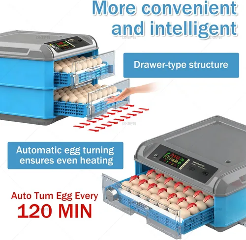 Vista 5 de Poultry Hatcher Machine 56 Eggs Automatic Egg Incubator with Digital Control, Humidity Management, Auto Turner & LED Display – for Chicken, Duck