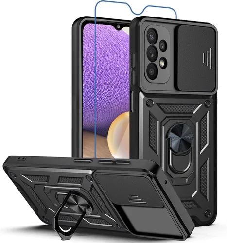 Vista 15 de Para Samsung Galaxy A13 5G Caso: Caja Del Teléfono Con Protector De Pantalla Para Samsung Galaxy A13 5G - Negro