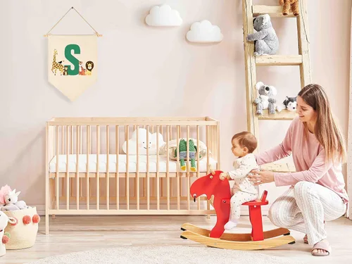 Vista 3 de Bandera personalizada de animales del bosque, regalos para bebé, niño, niña, recién nacido, banderín de safari de selva, letrero de pared, regalos
