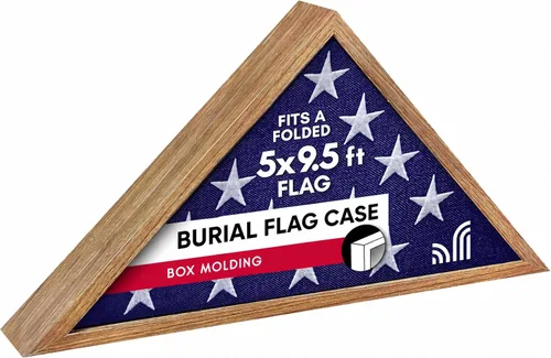 Vista 13 de Americanflat Pequeña vitrina plegada de bandera – Se adapta a banderas ceremoniales plegadas de 3 x 5 pies (no para bandera funeraria) – Colección