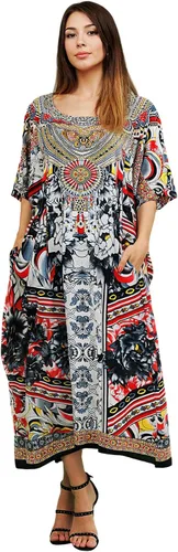 Vista 56 de Miss Lavish London - Kaftán largo para mujer - Kaftán de playa africano y kaftan moderno para fiesta y bodas 109-azul