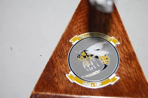 Vista 3 de VAQ-138 Yellow Jackets 2010 EA-18G Modelo Growler, azul marino, escala 1/40 (18"), caoba