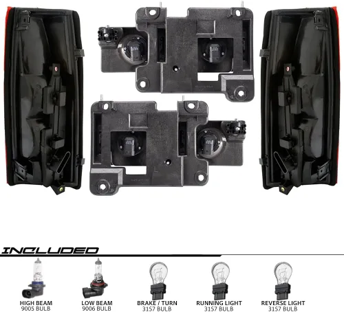 Vista 4 de EPIC LIGHTING Juego de luces traseras de repuesto compatibles con Chevrolet 92-00 Blazer [combo de 4 piezas] 9200BLZ04PC