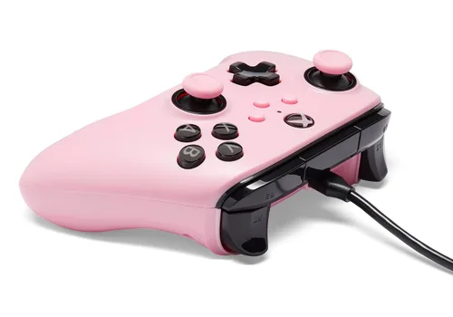 Vista 5 de PowerA Wired Controller for Xbox Series X S - Pink, gamepad, video game/gaming controller, works with Xbox One, Officially Licensed