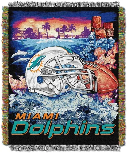 Vista 38 de Northwest NFL Woven Tapestry Wall Hanging, 48 x 60 Inches, Officially Licensed, Decorative Fringes