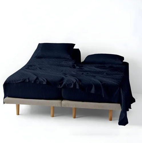 Vista 18 de ARlinen Juego de sábanas divididas tamaño Queen, 5 piezas, 100% algodón egipcio, bolsillo profundo de 16 pulgadas, ropa de cama suave de lujo