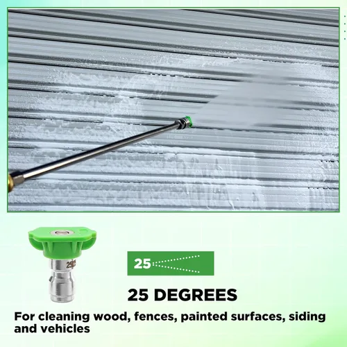 Vista 8 de Pressure Washer Tips, Power Washer Soap Nozzles 65 Degree Black, Pressure Washer Nozzle 7 Pack, 1/4 Inch Quick Connector, 4000 PSI