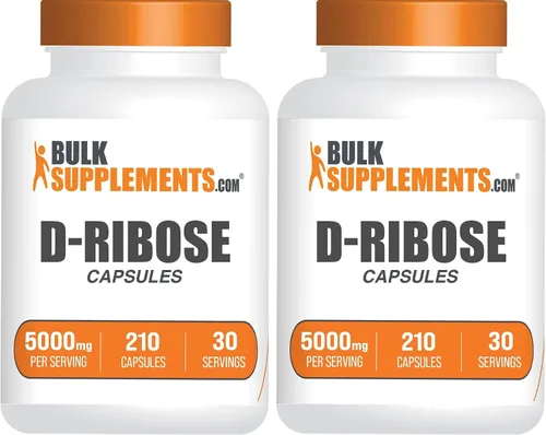 Vista 6 de BulkSupplements. com D-Ribosa Cápsulas - Suplemento de ribosa, para apoyo energético, sin gluten, 7 cápsulas por porción (5000 mg), 210