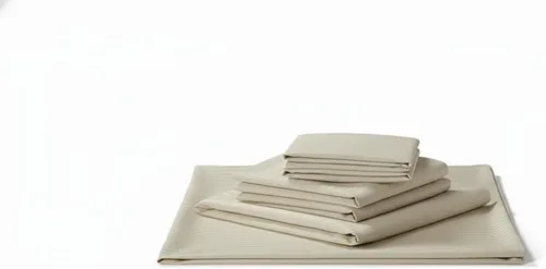 Vista 2 de Royal Tradition Damasco rayado 580 hilos, 100 % algodón tamaño Queen juego de sábanas de cama beige