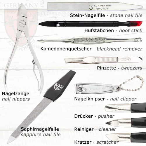 Vista 3 de 3 Swords Germany – kit de manicura y pedicura (009)