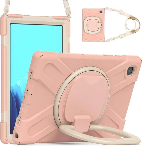 Vista 148 de 360 Rotation Case for Galaxy Tab ActivePro/Tab Active4 Pro/Active 5 Pro 10.1" Sturdy Cover Rotate Ring Stand Shoulder Carrying Strap Hand Strap