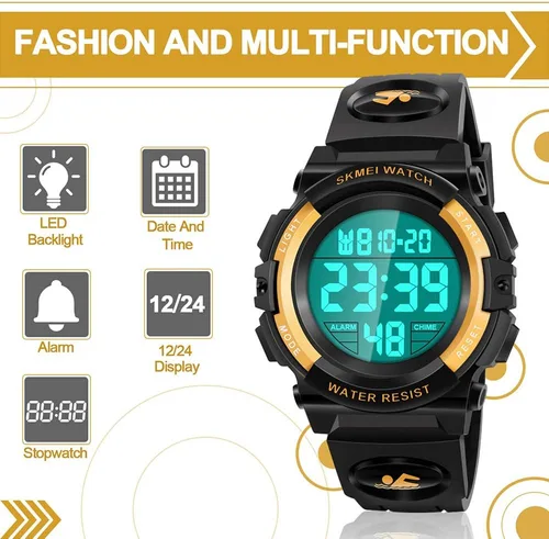 Vista 3 de Dodosky Reloj impermeable multifuncional LED para niños - Regalos para niños