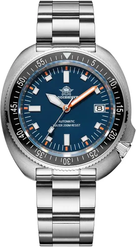 Vista 10 de ADDIESDIVE Reloj Automático de Buceo 200 M Reloj para Hombre Luminiscente Mecánico NH35A Analógico Acero Inoxidable AD2081 acero negro