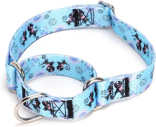 Vista 6 de Collar de perro de nailon resistente, collar ajustable de martingala para perros para caminar y entrenamiento para perros machos y hembras perros