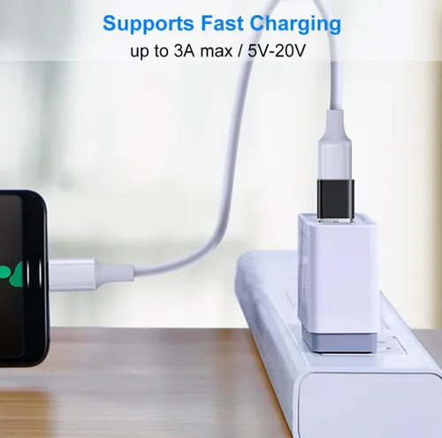 Vista 4 de Adaptador USB a USB C, USB C hembra a USB 3.1 macho adaptador de 10 Gbps compatible con iPhone 17 16 15 14 13 12, Samsung Galaxy S25 S24 S23 S22
