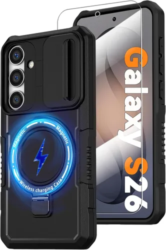Vista 41 de Funda magnética para Samsung Galaxy Note 20 Ultra con soporte de anillo [con protector de pantalla] [Compatible con carga inalámbrica MagSafe] Funda