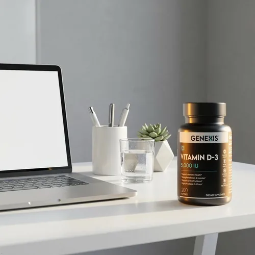 Vista 5 de Genexis Vitamin D3 5000 IU (125 mcg) – 200 Softgels