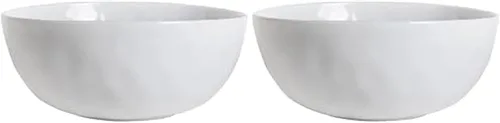 Vista 6 de Everyday White by Fitz and Floyd Organic Serve Bowl, 9 pulgadas, capacidad de 72 onzas líquidas, blanco