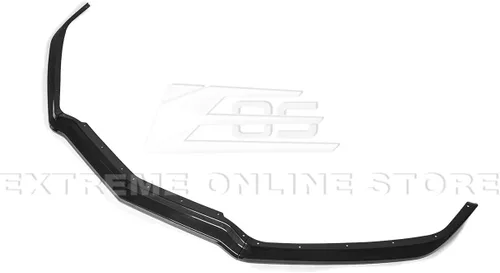 Vista 7 de Repuesto para Chevrolet Corvette C8 2020 Divisor de labio inferior de parachoques delantero estilo GM Z51 (plástico ABS, negro brillante)