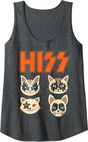 Vista 6 de Camiseta sin mangas Hiss Funny Cats Kittens Rock Rockin Negro