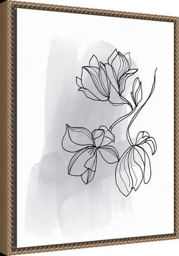 Vista 2 de Amanti Art Lienzo enmarcado para pared (16 x 20) Botanique en Gris 1 de Bronwyn Baker Float Float, arte de lienzo enmarcado para decoración