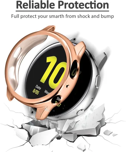 Vista 5 de Tobfit Funda compatible con Samsung Galaxy Watch Active 2, protector de pantalla de 1.575 pulgadas, TPU suave alrededor completo para Samsung Galaxy