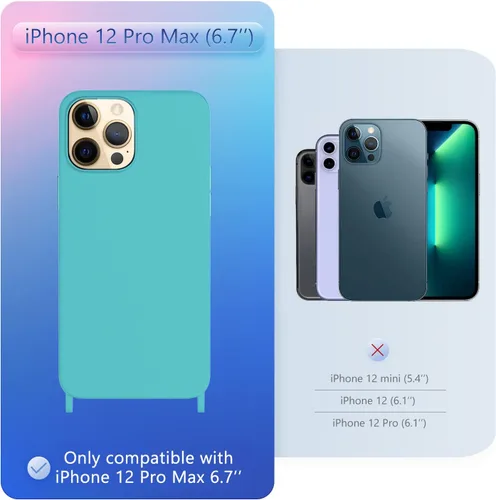 Vista 178 de Funda compatible con iPhone 8 Plus, iPhone 7 Plus/6 Plus/6S Plus con cordón, funda cruzada para iPhone con correa ajustable de silicona para iPhone