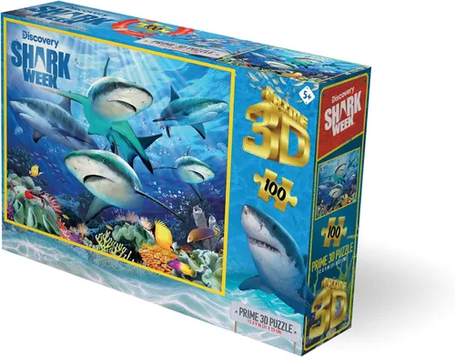 Vista 2 de Prime 3D Selfies Howard Robinson Reef Shark, rompecabezas 3D de 500 piezas