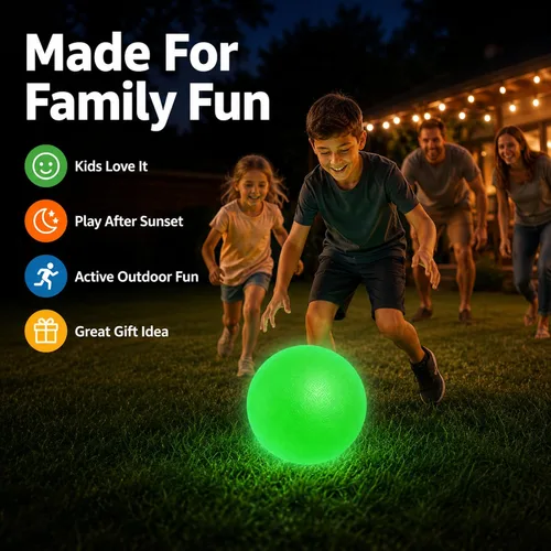 Vista 7 de Hiboom Pelotas de juguete que brillan en la oscuridad de 8.5 pulgadas para patio de recreo, bolas rebotantes con bomba para niños y adultos, parque