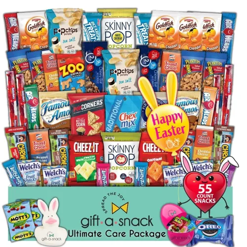 Vista 35 de Gift A Snack - Caja de aperitivos paquete variado de dulces + tarjeta