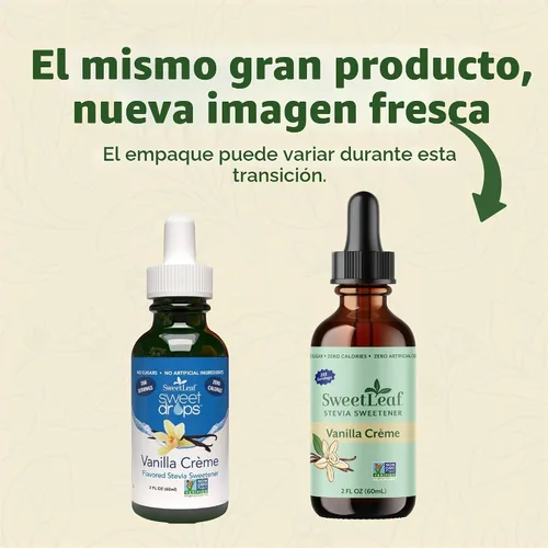 Vista 3 de Edulcorante líquido Sweet Drops de stevia, crema de vainilla, de la marca SweetLeaf