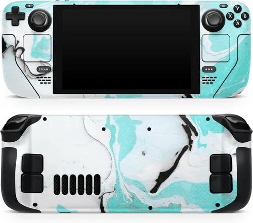 Vista 24 de Design Skinz - Compatible con Steam Deck - Calcomanía protectora de vinilo extraíble resistente a los arañazos - Color pastel azul bebé
