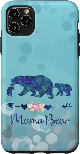 Vista 13 de iPhone 12 Pro Max - Carcasa para iPhone 12, diseño floral, color azul claro