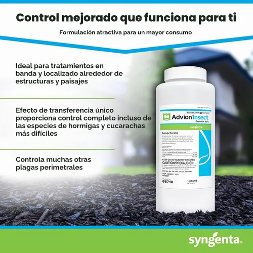 Vista 3 de Advion - Cebo granular para insectos, botella agitadora de 1 libra, cebo granular eficaz para insectos, formulado con 0.22% de Indoxacarb, uso al