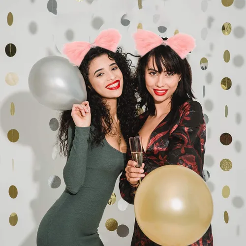 Vista 7 de Jerany Diademas de felpa con orejas de gato, lindas diademas de gato, para fiesta de cosplay, orejas sexys, aro de pelo sintético para mujeres