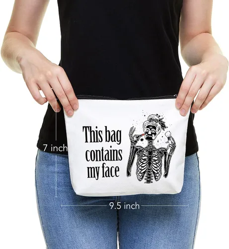 Vista 2 de Bolsa de cosméticos de maquillaje con cremallera podría ser maquillaje cosmético bolsa de viaje artículos de tocador Maquillaje Caso-Hoja