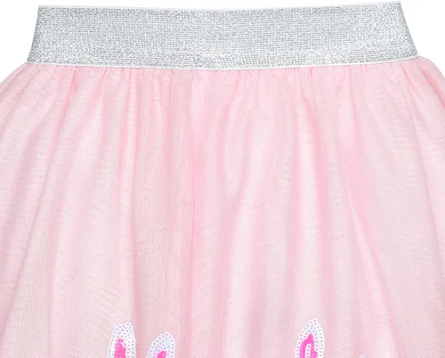 Vista 3 de Sunny Fashion Falda tutú para niñas, arcoíris, multicolor, ballet, baile, fiesta, talla 2-10