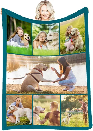 Vista 14 de Manta personalizada con fotos, mantas y mantas hechas en Estados Unidos, mantas personalizadas con fotos y texto para adultos, niños, familia