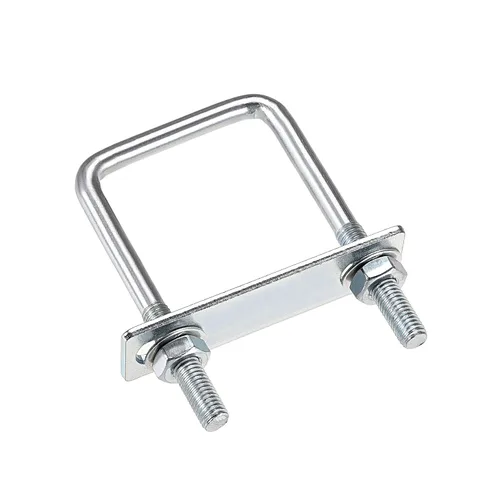 Vista 7 de uxcell Pernos cuadrados en U de 1 "(25 mm) de ancho interior de acero al carbono M8 con tuercas, placa de marco, arandelas redondas